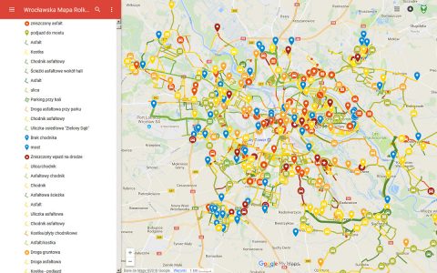 Rolkowa mapa Wrocławia